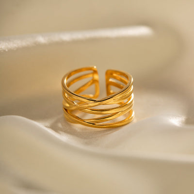 Ring in Riviergoud | 18k Goud