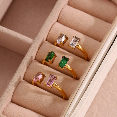 Fedilia Edelsteen Ring | 18k Goud