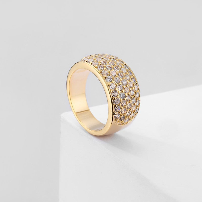 Ring met glazen koepel | 18k Goud