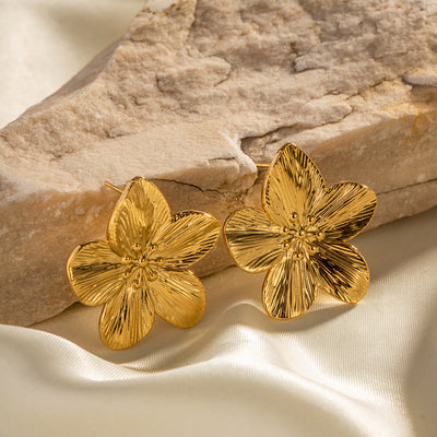 Allysa Blume Øreringen | 18k Goud