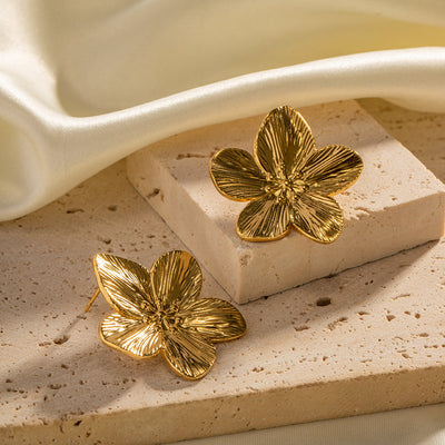 Allysa Blume Øreringen | 18k Goud