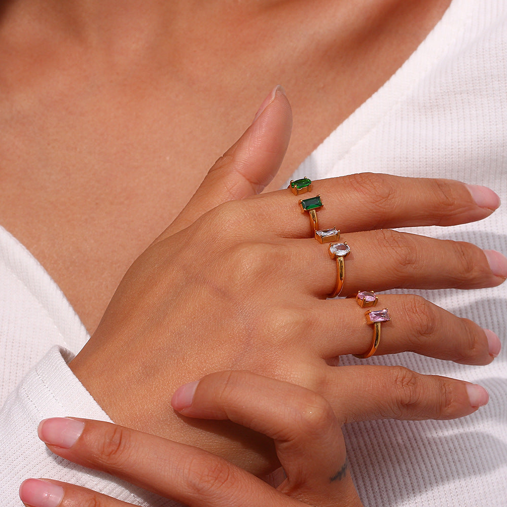 Fedilia Edelsteen Ring | 18k Goud