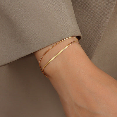 Klassieke Dubbele Gouden Armband | Goud 18k