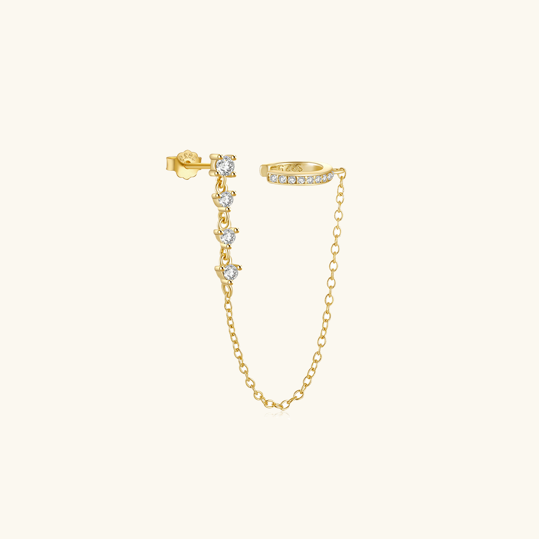 Audra Kette Øring met Ketting | 18k Goud