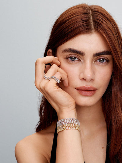 Moissaniet Cubaanse Armband | 18k Goud