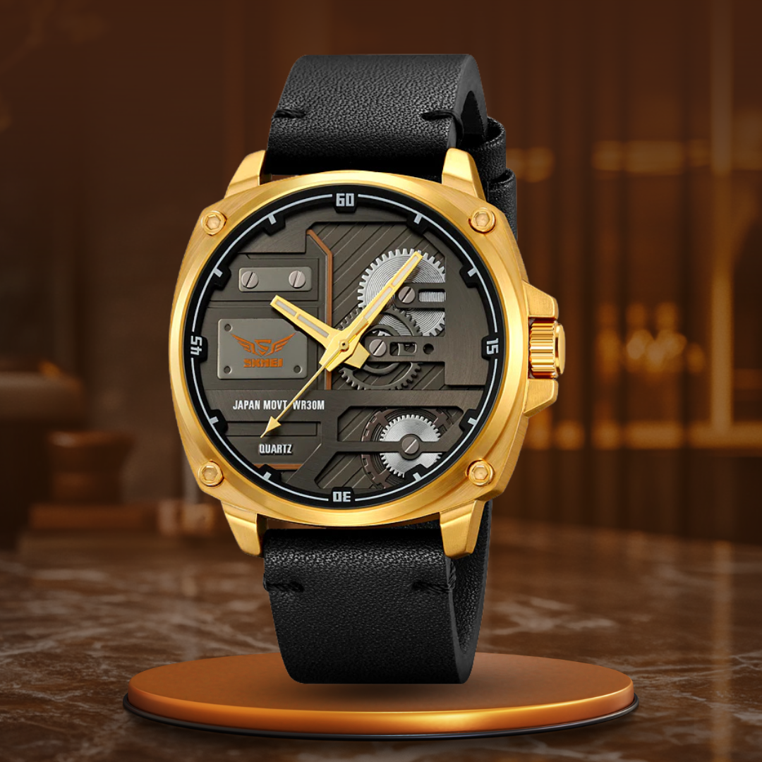 van Wennink© - Kwarts Leren Herenhorloge