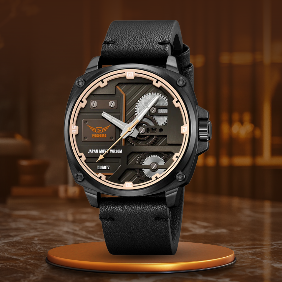 van Wennink© - Kwarts Leren Herenhorloge
