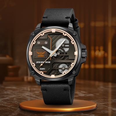 van Wennink© - Kwarts Leren Herenhorloge
