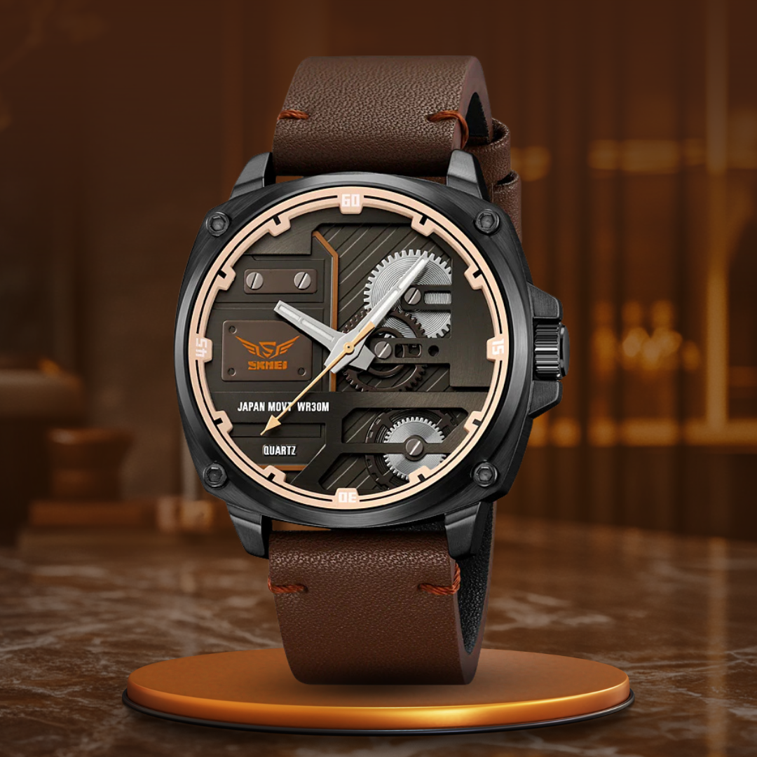 van Wennink© - Kwarts Leren Herenhorloge