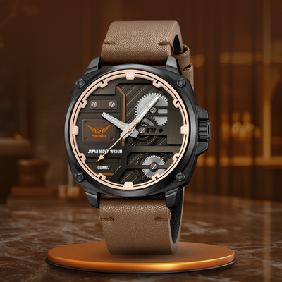 van Wennink© - Kwarts Leren Herenhorloge