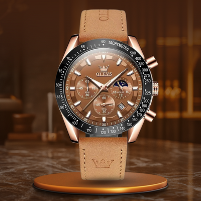 van Wennink© - Klassiek Lederen Quartz Horloge