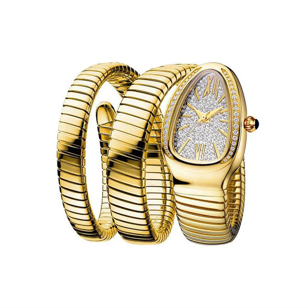 Serpentia™ Luxe Gouden Horloge