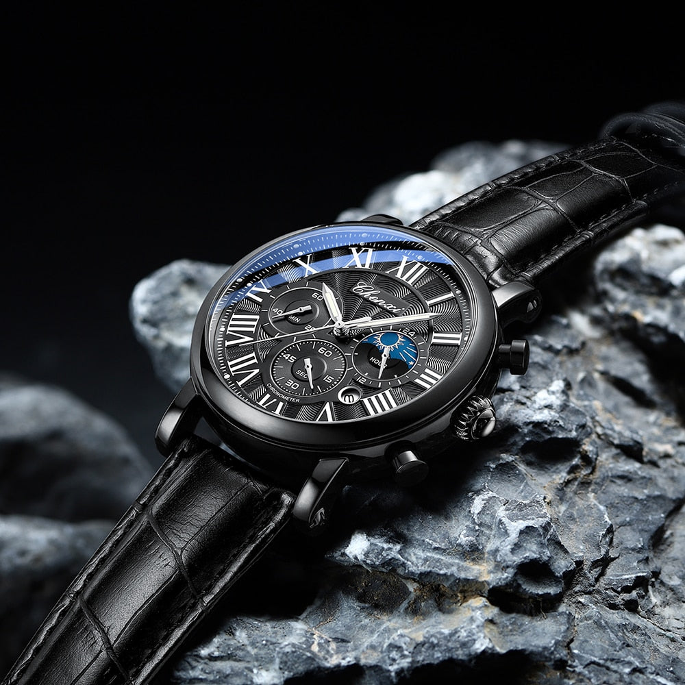van Wennink© - Luxe Leren Kwarts Horloge
