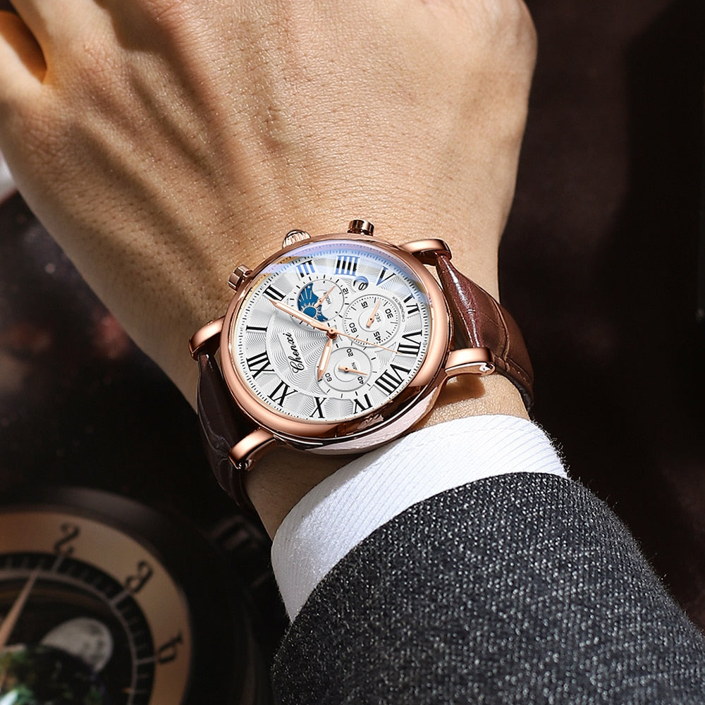 van Wennink© - Luxe Leren Kwarts Horloge
