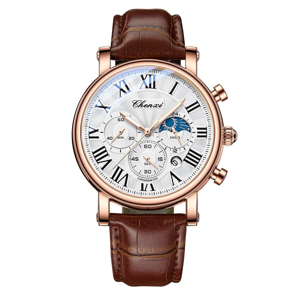 van Wennink© - Luxe Leren Kwarts Horloge