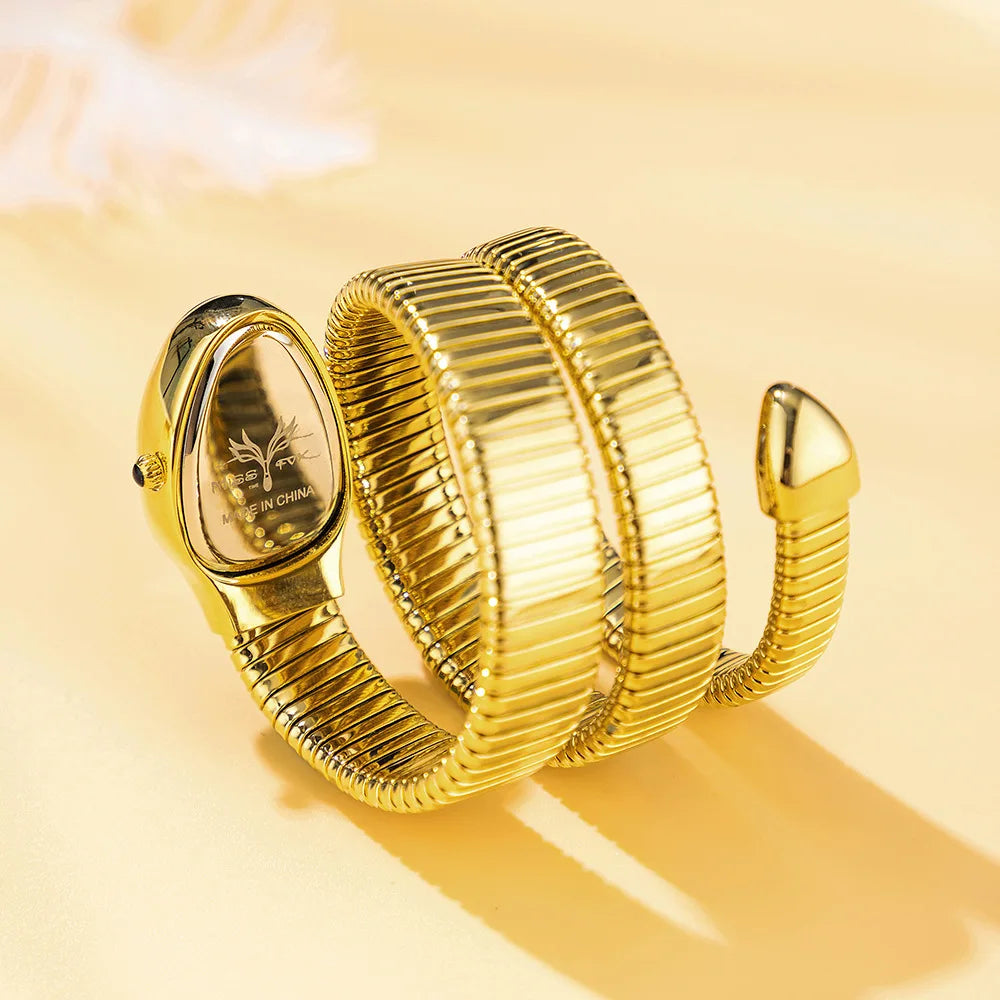 Serpentia™ Luxe Gouden Horloge