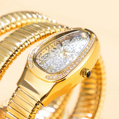 Serpentia™ Gouden Elegant Horloge