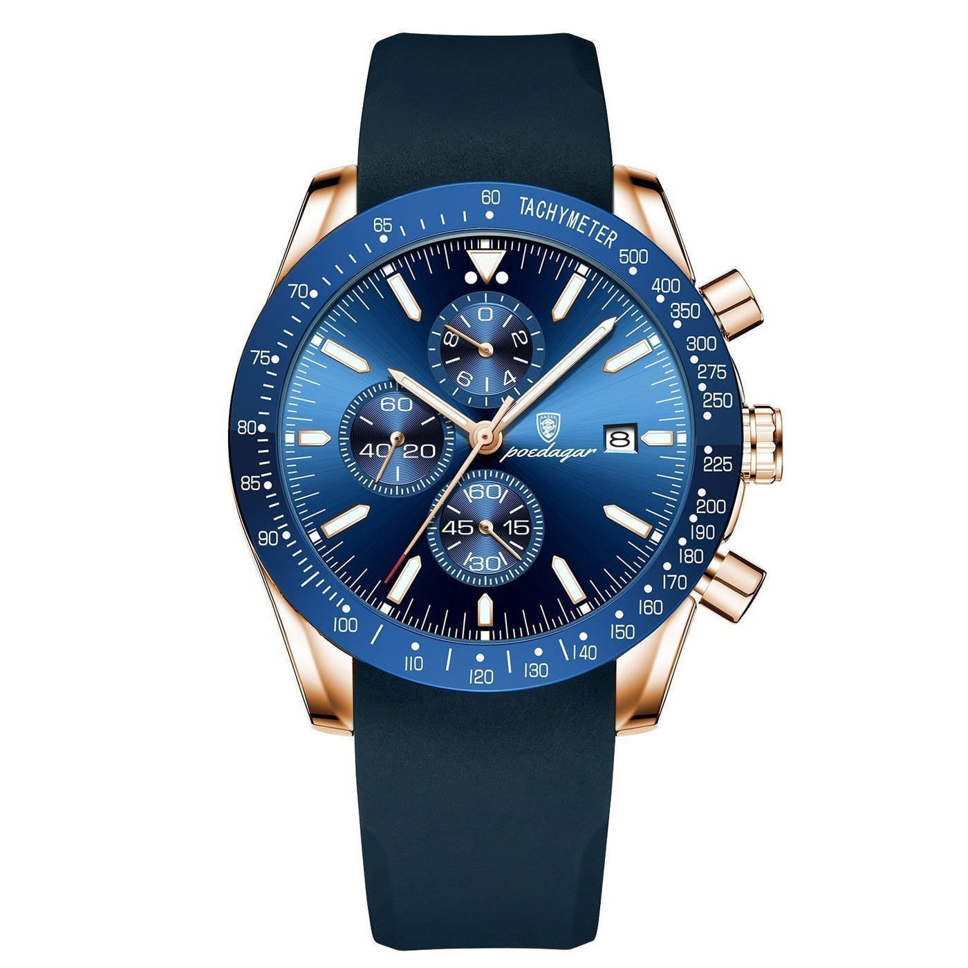 van Wennink© - Stralende Datum Chronograaf Horloge