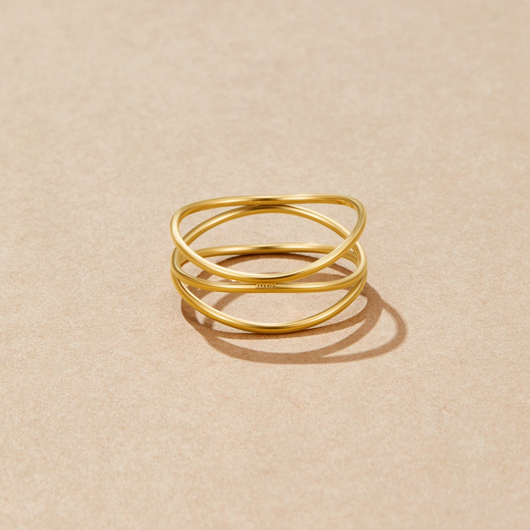 Infinity Loop Oneindigheidsring | 18k Goud