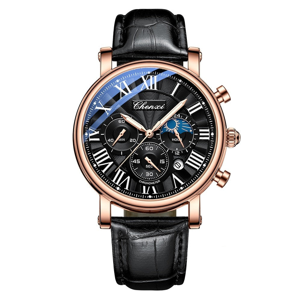 van Wennink© - Luxe Leren Kwarts Horloge