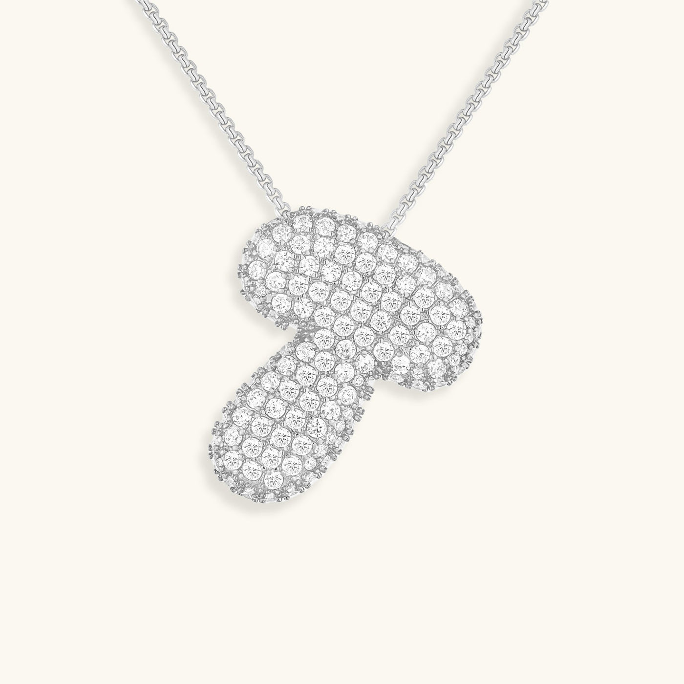Naamketting Bubble met diamant | 18k Goud