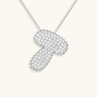 Naamketting Bubble met diamant | 18k Goud