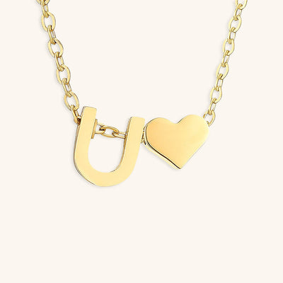 naam ketting met de initiaal Ria | 18k Goud