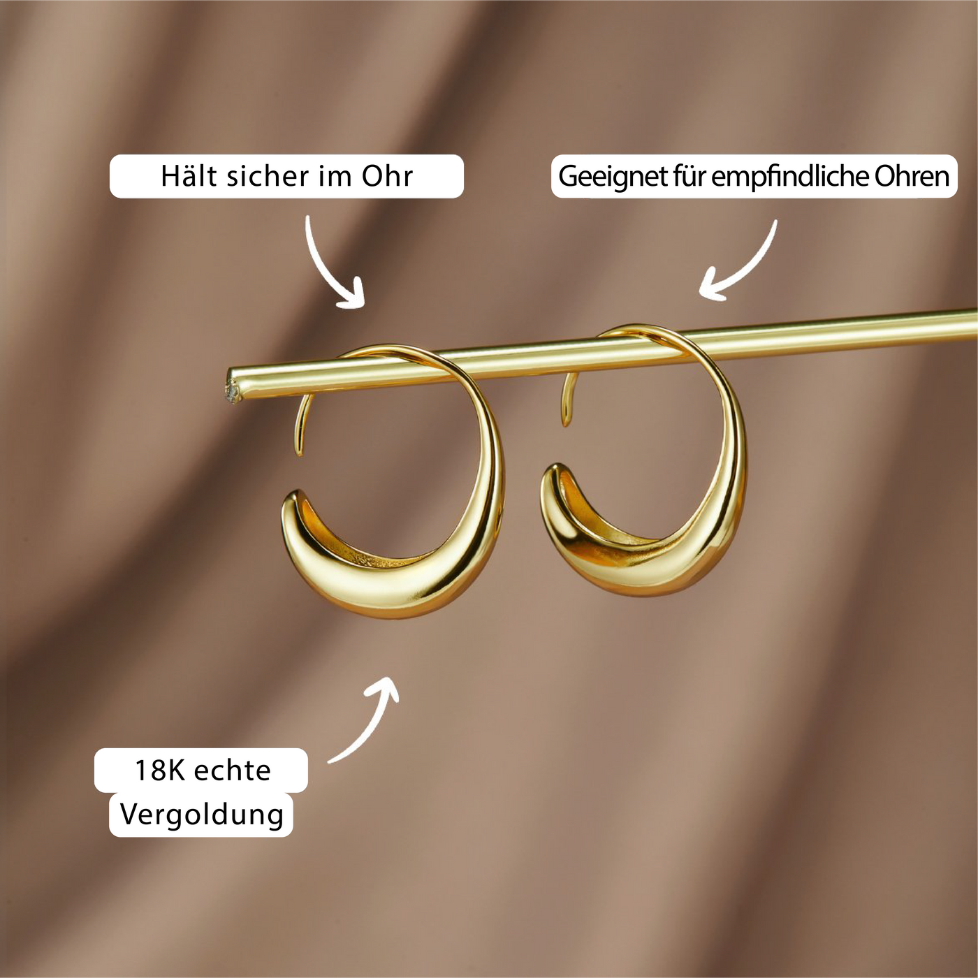 Hangende Oorbellen | 18k Goud