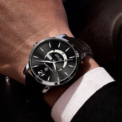 van Wennink© - Elegante Luminieuze Maanfase Horloge
