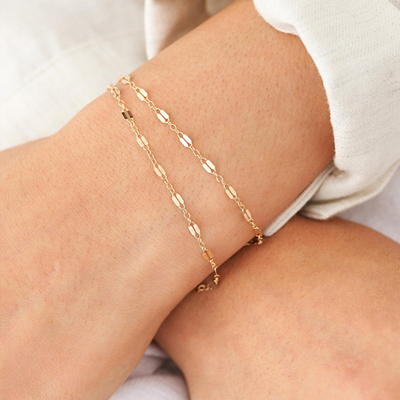Amara Kant Armband | 18k Goud