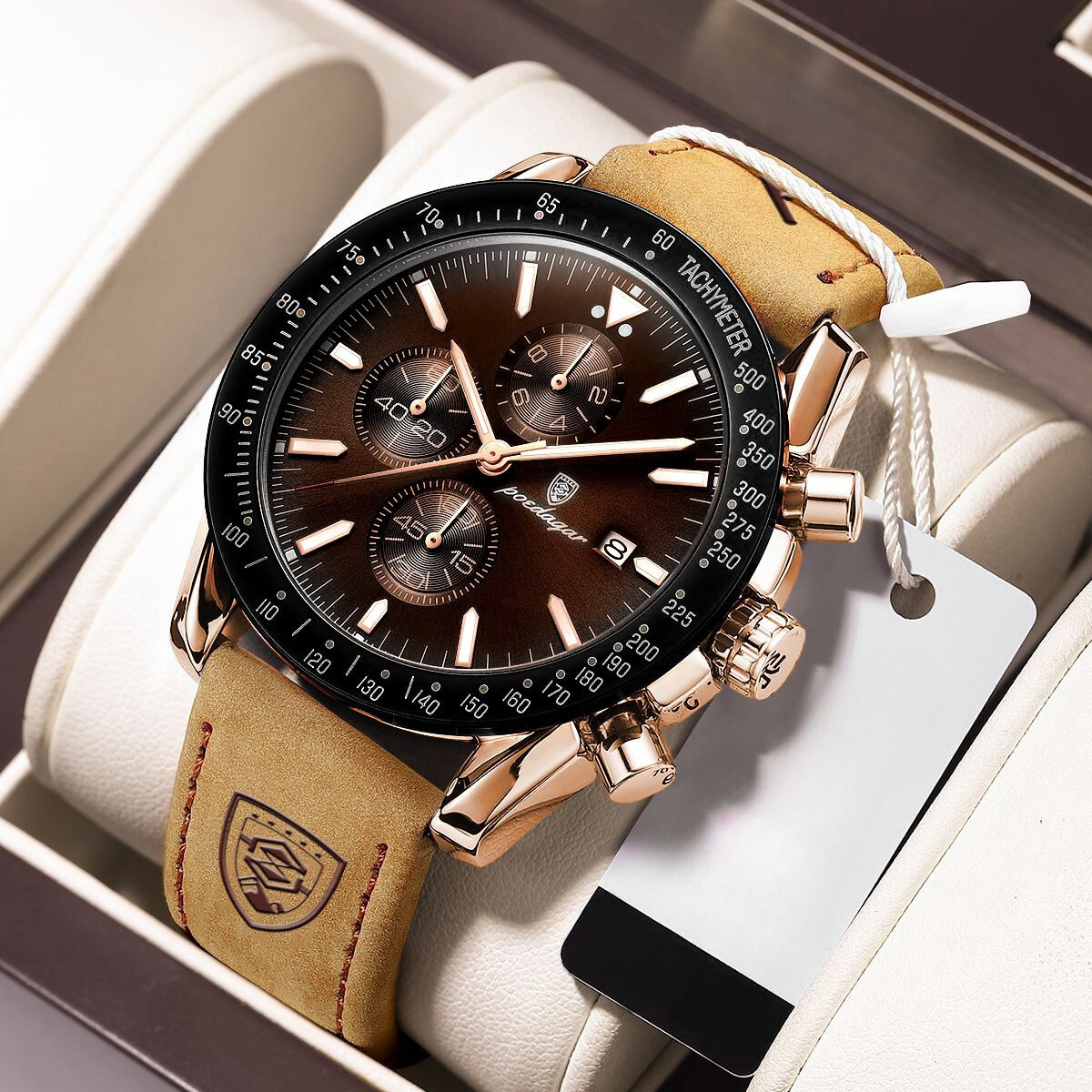 van Wennink© - Stralende Datum Chronograaf Horloge