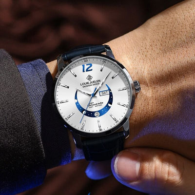 van Wennink© - Elegante Luminieuze Maanfase Horloge