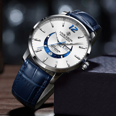 van Wennink© - Elegante Luminieuze Maanfase Horloge