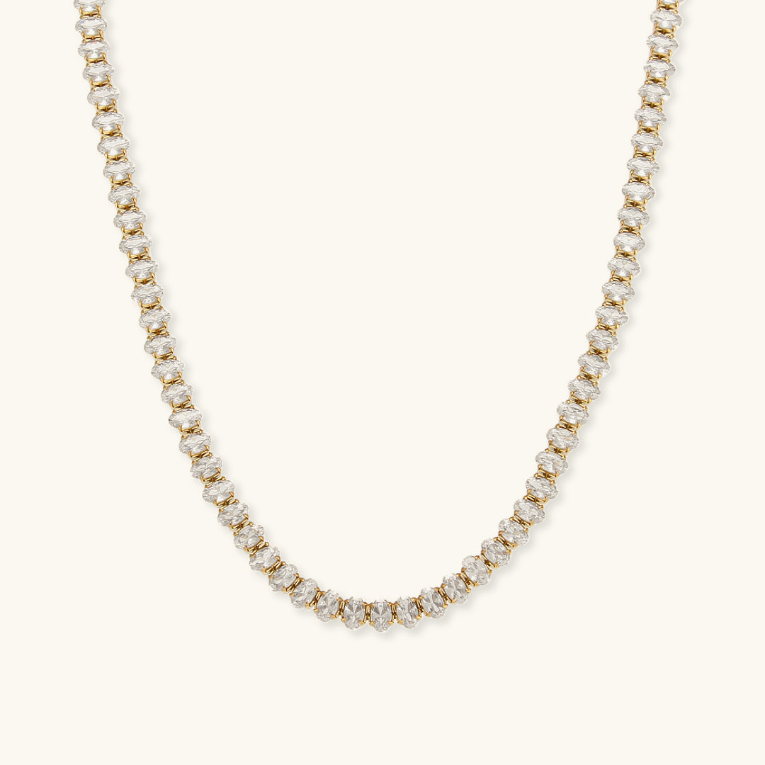 Wisteria Tennis Halsketting met Diamanten | 18k Goud