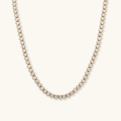 Wisteria Tennis Halsketting met Diamanten | 18k Goud
