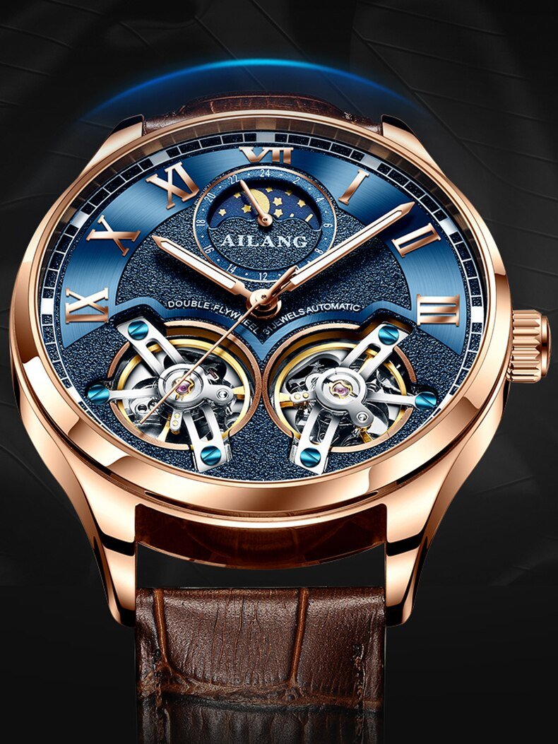 Tourbillon Design Zakelijke Mechanische Horloge