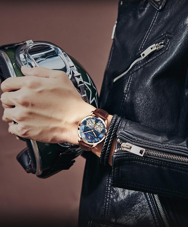 Tourbillon Ontwerp Zakelijke Mechanische Horloge