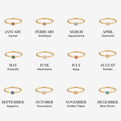 Geboortesteen Ring | 14k Goud