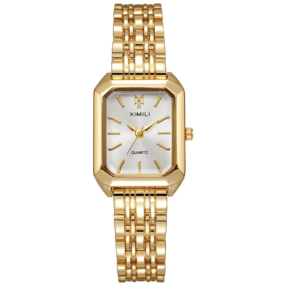Klassieke Gouden Vierkante Quartz Horloge