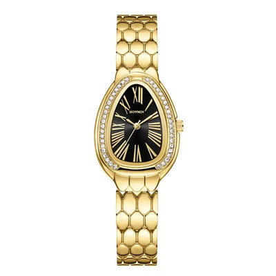 Modieuze Serpentine Kwarts Horloge
