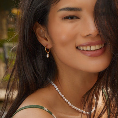 Bella oorbellen met zoetwaterparels | 18k Goud