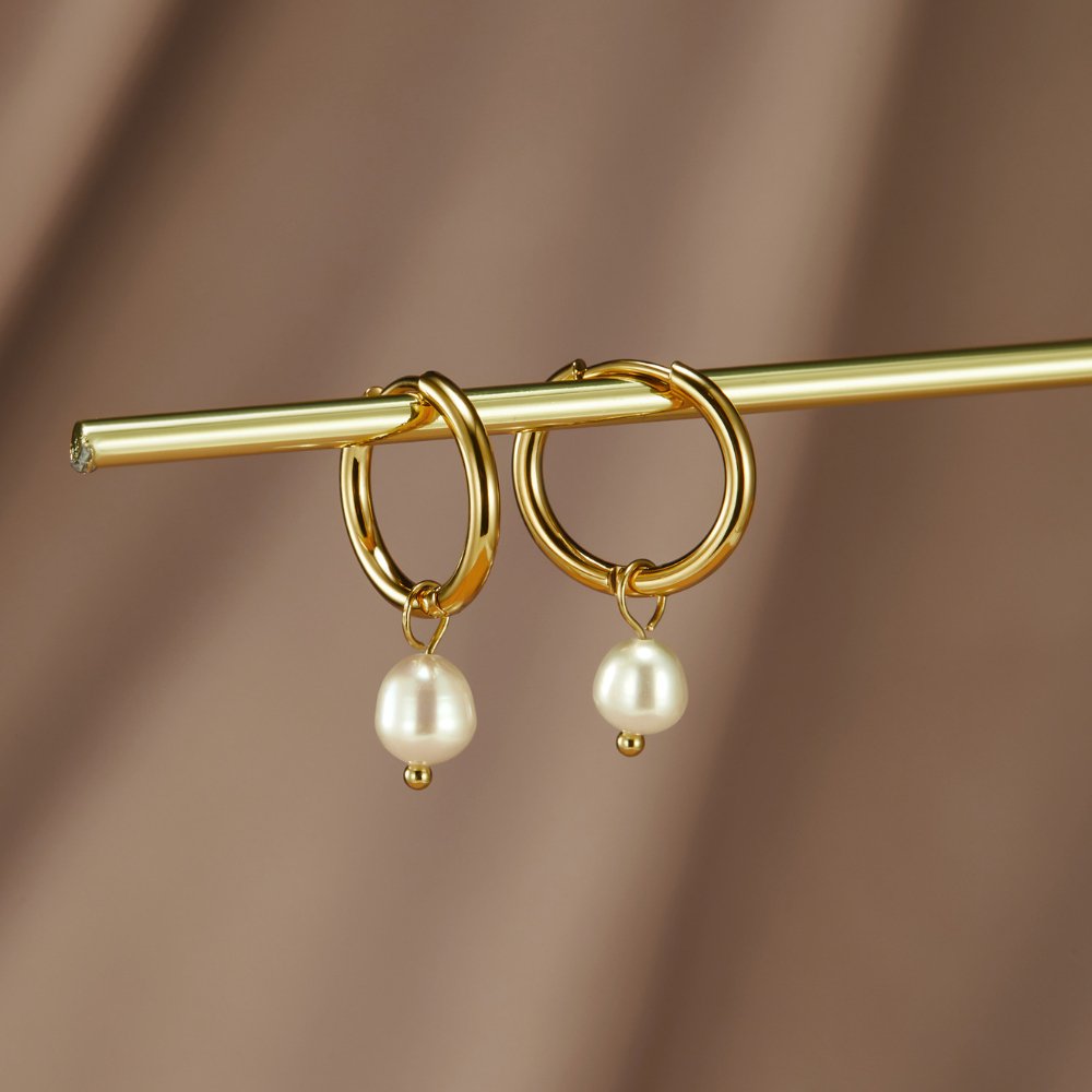 Bella oorbellen met zoetwaterparels | 18k Goud
