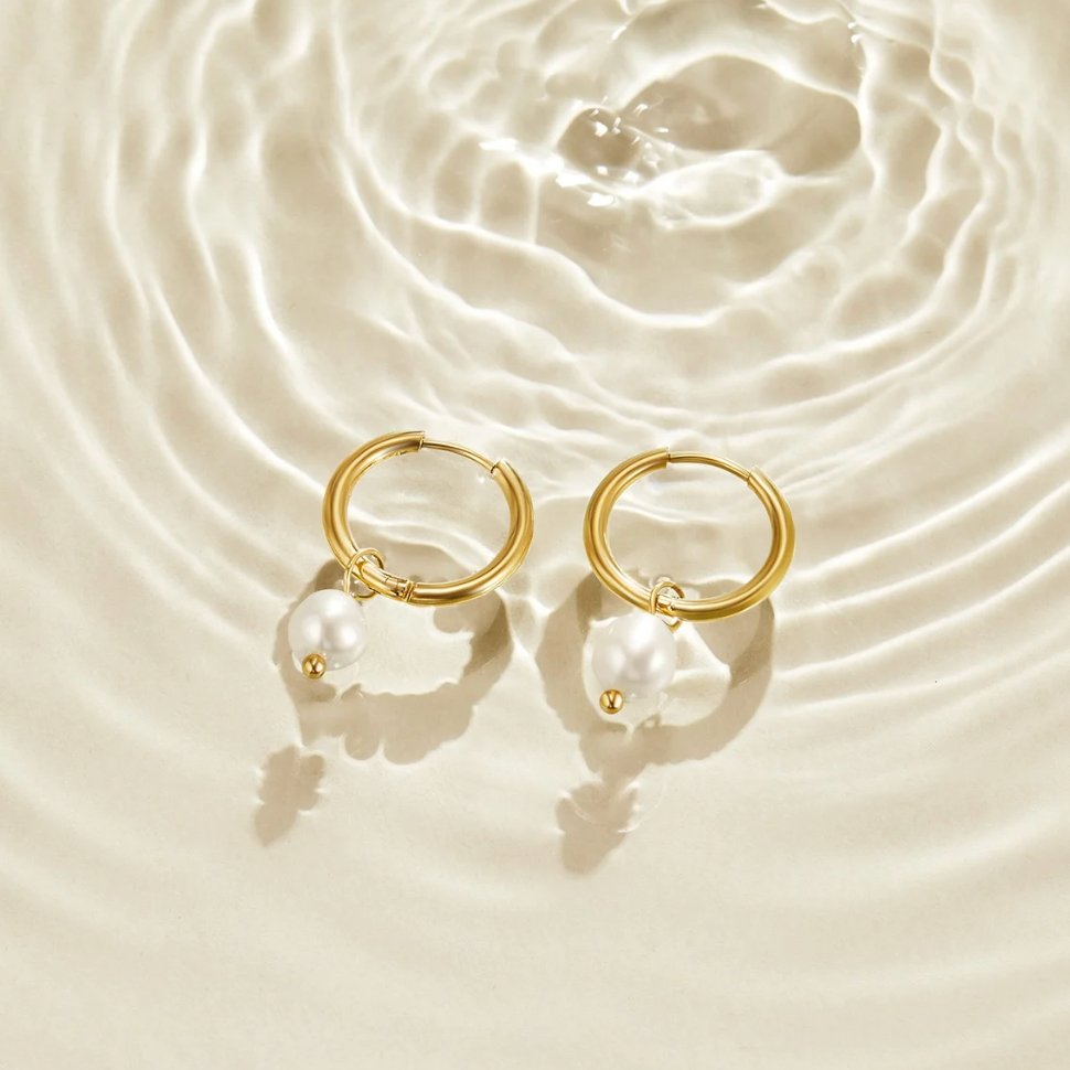 Bella oorbellen met zoetwaterparels | 18k goud