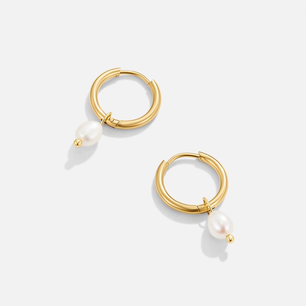 Bella oorbellen met zoetwaterparels | 18k Goud
