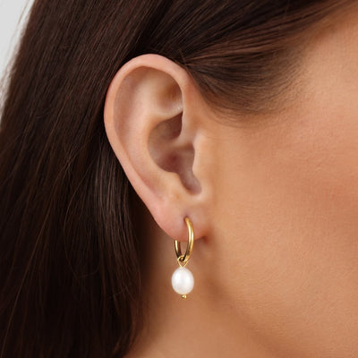 Bella oorbellen met zoetwaterparels | 18k Goud