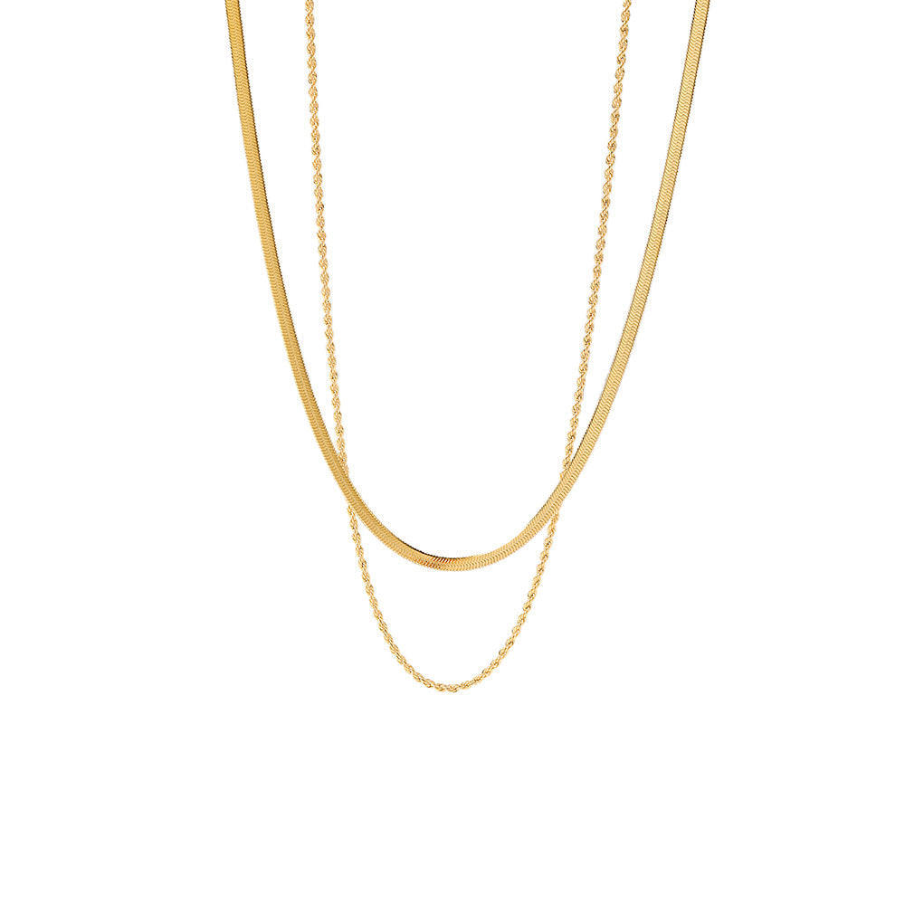 Hailey Flerlags Halsketting | 18k Goud
