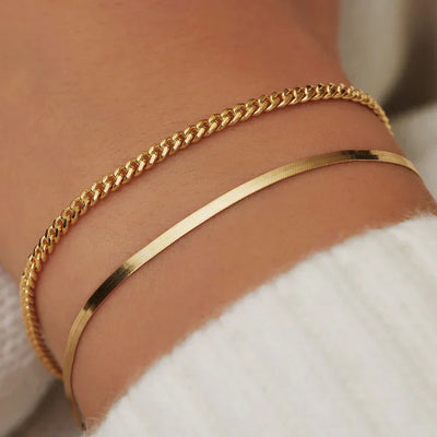 Zon Serpent Armband | 14k Goud