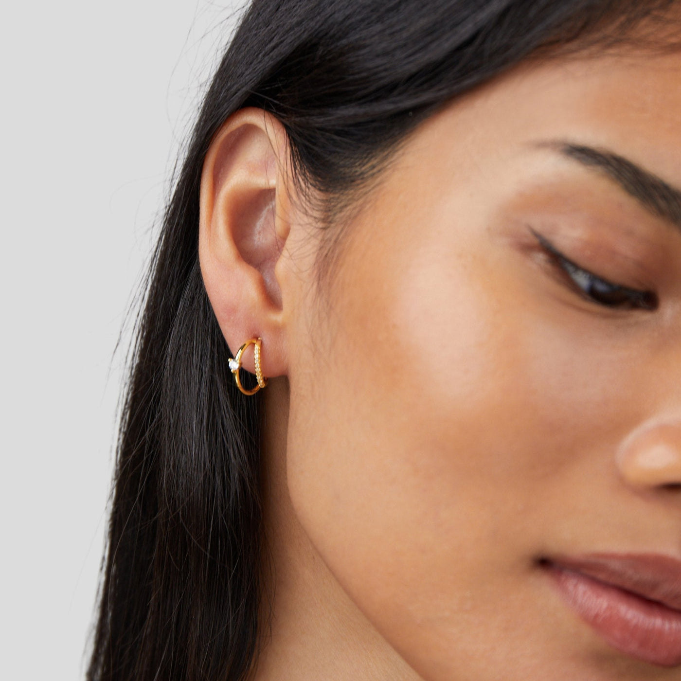 Artie Kristaloorbellen | 14k Goud