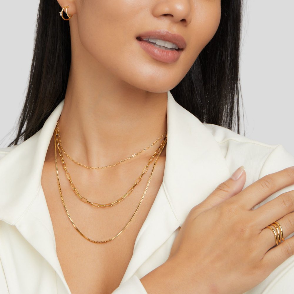Myla Gelaagde Halsketting | 18k Goud