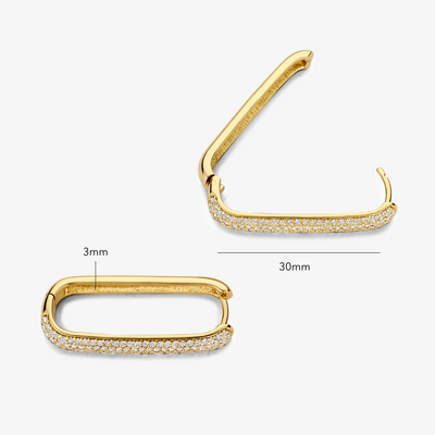 Store Icon Pavé Hoops | 16k Goud